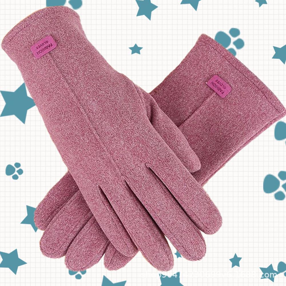 Women's Windproof Touchscreen Rabbit Fur Gloves for Cycling