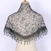 Floral Hollow Shawl Triangle Sequined Gauze Scarf New Lace Veil Headscarf