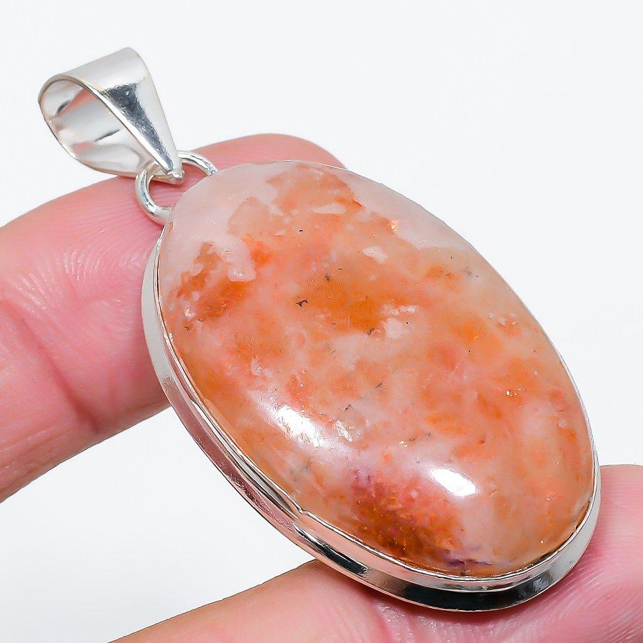 

Sunstone Gemstone Handmade Ethnic Jewelry Pendant 2.25 SR-2467