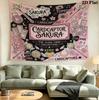 Cardcaptor Sakura Wall Tapestry Aesthetic Wall Hanging Printed Fabric Blanket Decorative Tapestries For Bedroom Living Room Home Decor