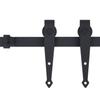 Kit de porte coulissante - vidaXL - 183 cm - Acier au carbone - Couleur noir - 20 kg max