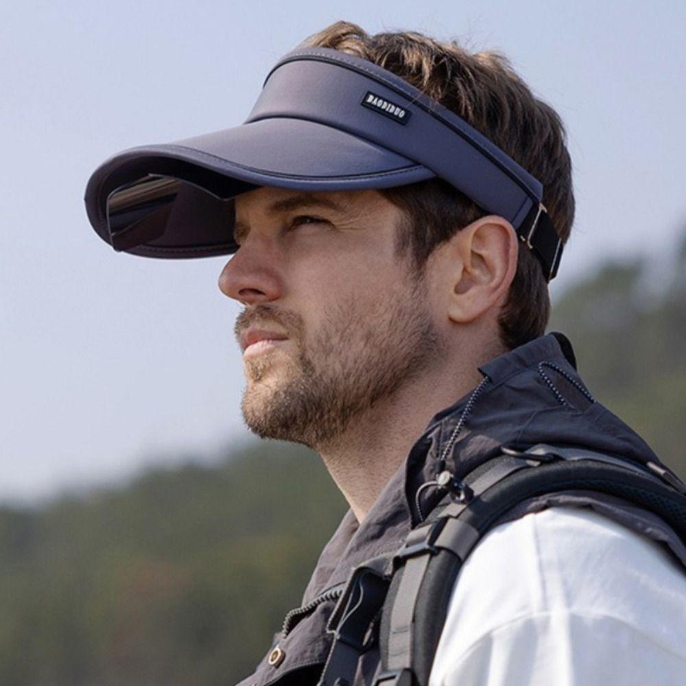 Adjustable Empty Top Cap Breathable Sport Hat Fashion Sun Hat with Sunglass  Outdoor Sport
