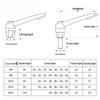 Adjustable L-Shaped Clamping Handle with M6*16-70 Screw
