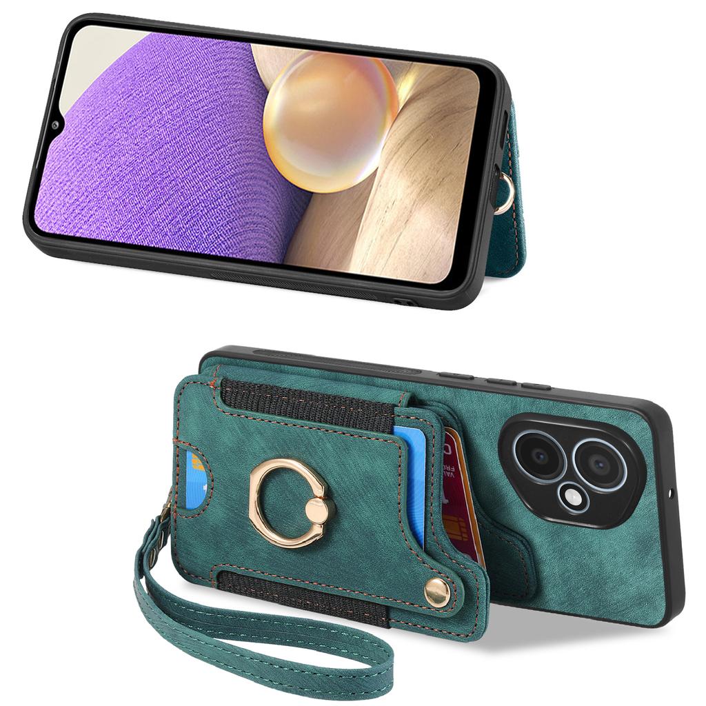 For Honor 400 5G (Global) Retro PU Leather Back Cover with RFID Blocking Card Holder