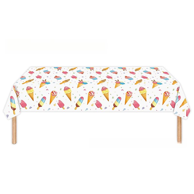 20pcs Summer Ice Cream Paper Tray Party Tissues Tablecloths Banners Decorative Items Cartoon Car Birthday Party Decorations