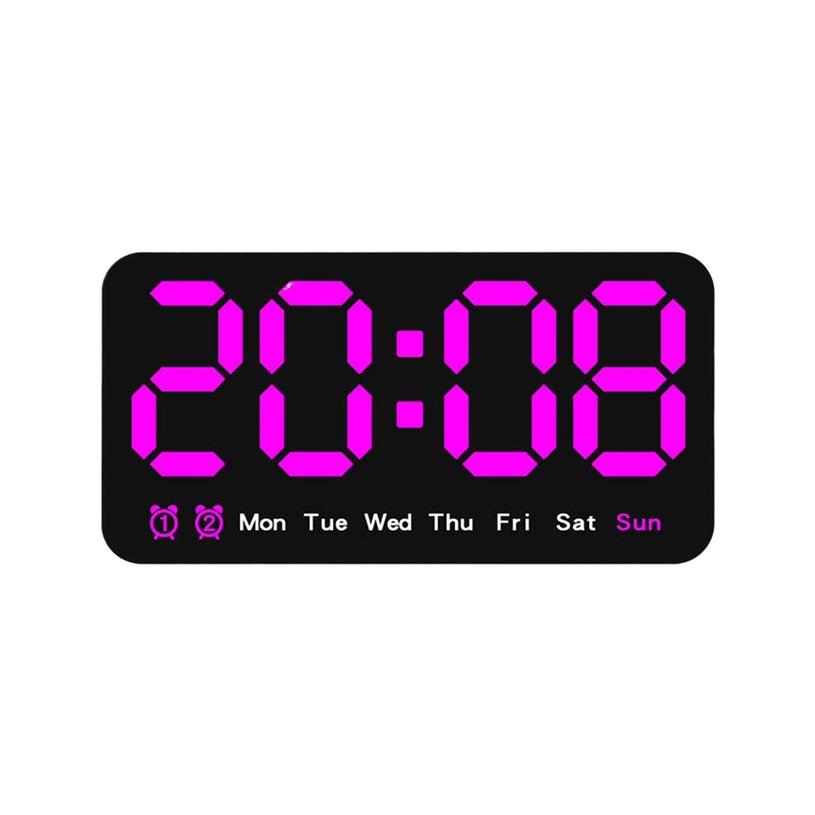 

Wall Clock Large LED Alarm Clock with Temperature Date Week DST Dual Alarm Desktop Clock Home Decoration