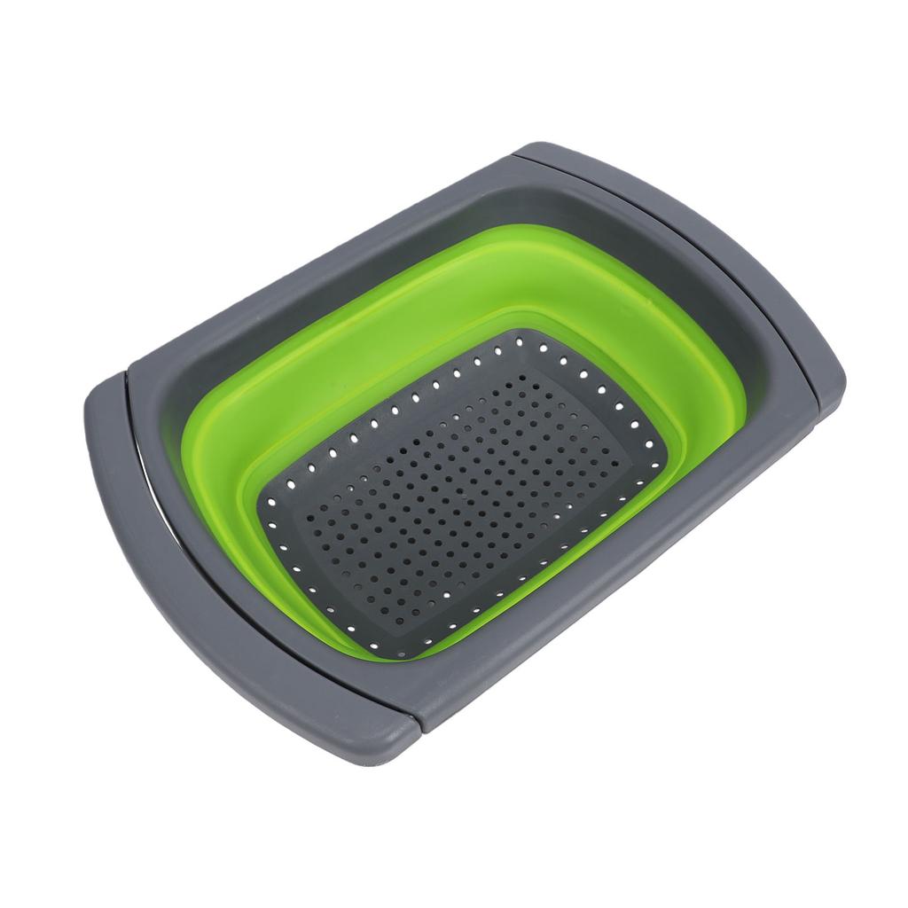 Foldable Colander Strainer Over The Sink Vegetable Fruit Strainer Basket with Extendable Handles for Kitchen