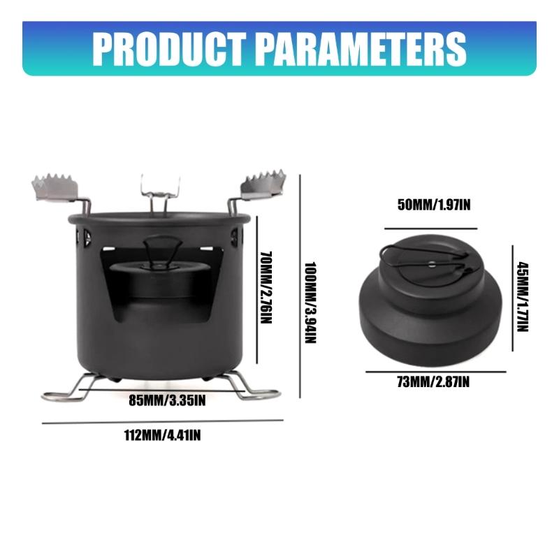Windproof Camp Stove Portable Alcohols Burners Picnic BBQ Furnaces Light Weight Tiny Stove for Camping Hiking