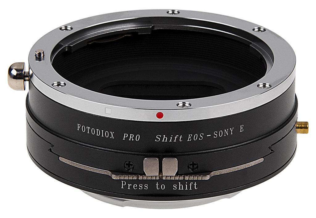 Fotodiox Pro Shift Lens Mount Adapter Compatible with Canon EOS EF and Lenses To Sony Cameras EF-S E-Mount