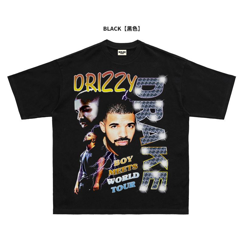 2026 Summer New Design Drake High-Quality Hip-Hop Street Comfortable Men's Round-neck Printed T-Shirt