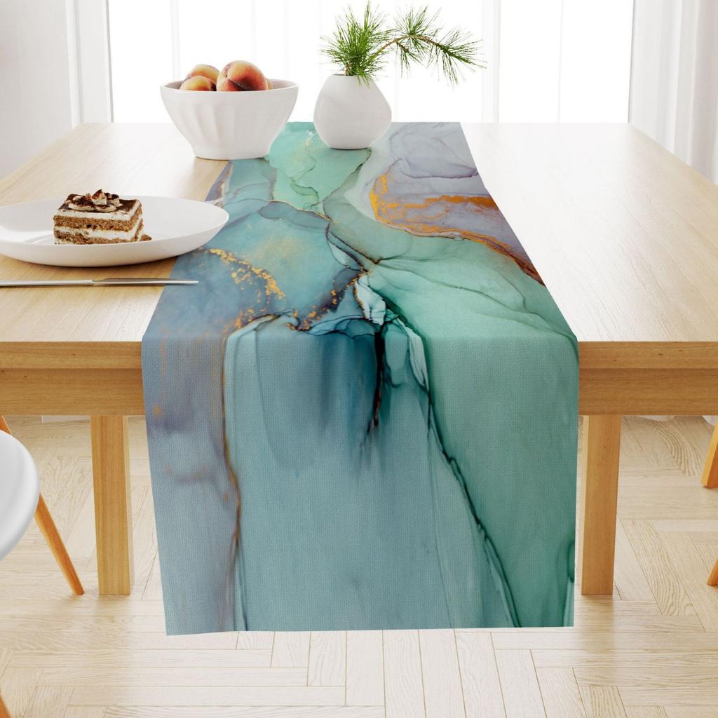 Marble Linen Table Flag Coffee Table Dining Table Decoration Tablecloth Thermal Insulation Non-Slip Dining Table Cloth Cover