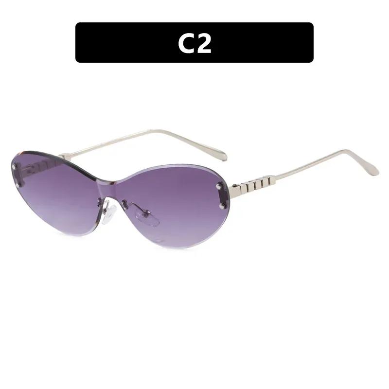 Men Women New Fashion Sunglasses Ins Style Rimless Uv400 Sunglasses Goggles Trendy Vacation Seaside Sunglasses Eyeglasses