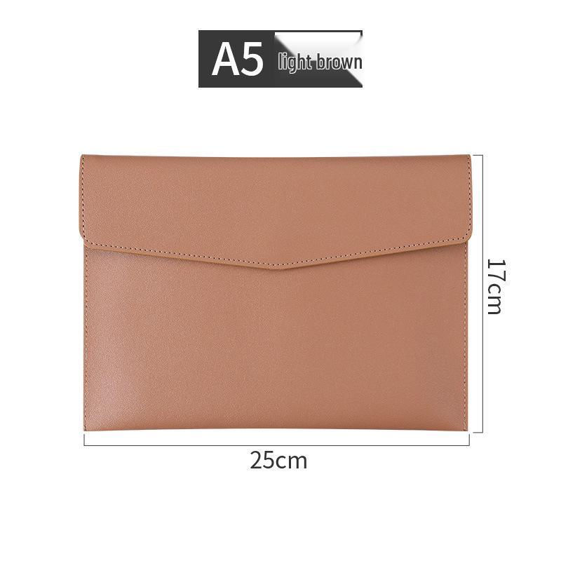 A4 Leather Magnetic File Bag with Custom Logo Options - Business Document Envelope Design in Multiple Specifications