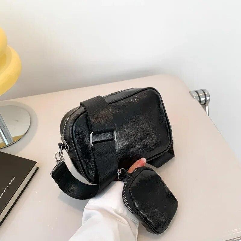 Retro Sequin Shoulder Bag New Women's Fashion Simple Messenger Tote Bag Square Bag Luxury Designer Handbag