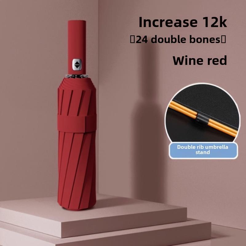 

24 Прочных Складных Зонта-Скелета - Автоматическое Открытие и Закрытие, Защита от УФ-лучей, Ветроустойчивые, Подходят для Солнца и Дождя. metal-fiber composite&24K бежевый