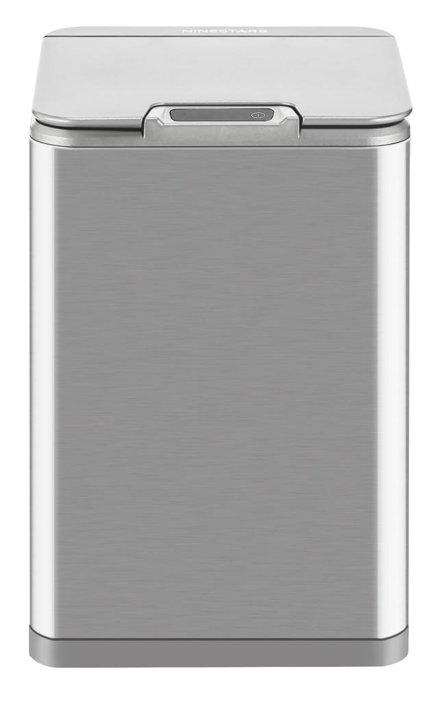 Ninestars Motion Sensor Trash Can, Stainless Steel, IPX3 Waterproof, with Inner Bucket, 10L [Officially Imported from Japan] DZT-10-35SL