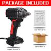 AC 110-240V 520NM 1/2 Inches Max, Brushless Impact Wrench 288VF  Li-ion Electric Wrench with 2 Batteries for Battery