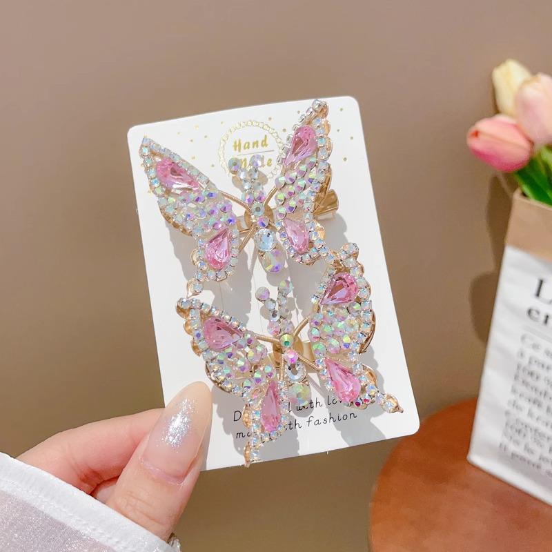 Urocze spinki do włosów z motylkami w stylu Mori dla dziewczynek