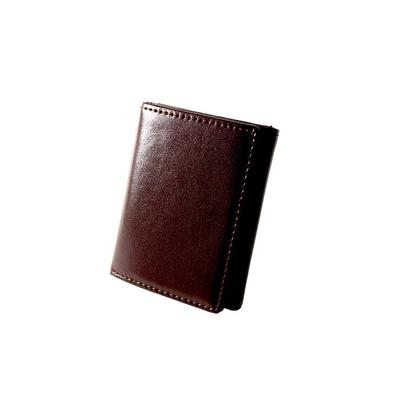 Wallet for Men and Made of Synthetic with a Coin Simple and Card Tri-fold Women, Leather, Purse, Durable, Design, Slots. (Dark Brown)