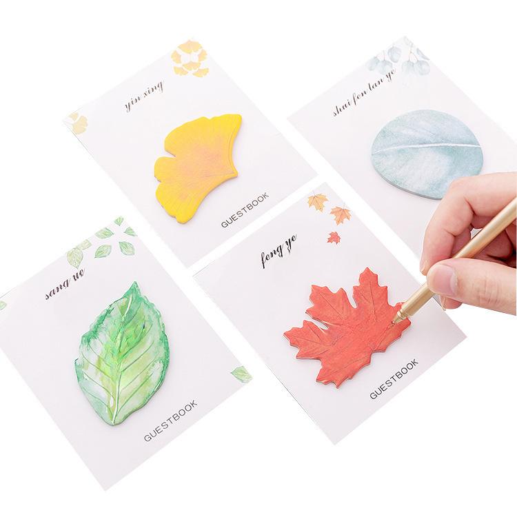 Creative Leaves Sticky Notes Student Message Notepad N Times Stickers Simulation Leaves Sticky Notes Notes