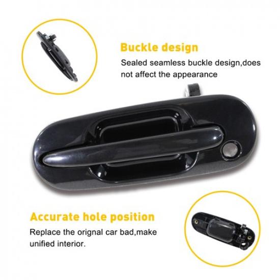 For 97-01 HONDA CR-V Exterior Front Handle Left Door Driver Black LH Side Outer