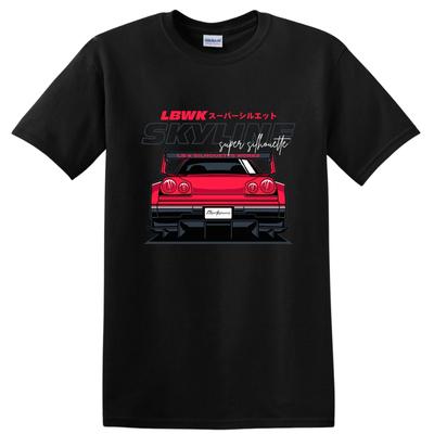 Skyline Car Design Graphic T Shirt for Car Lovers Cool Tee Retro Style