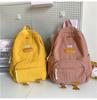 Cute Cartoon Velvet Duck Backpack For Girls Breathable School Bag High School Korean Style Shoulder Bag