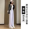 Women Modal Wide Leg Pants Summer High Waist Drawstring Straight Trousers 2 Length Options Loose Lazy Style Flowy Casual Pants
