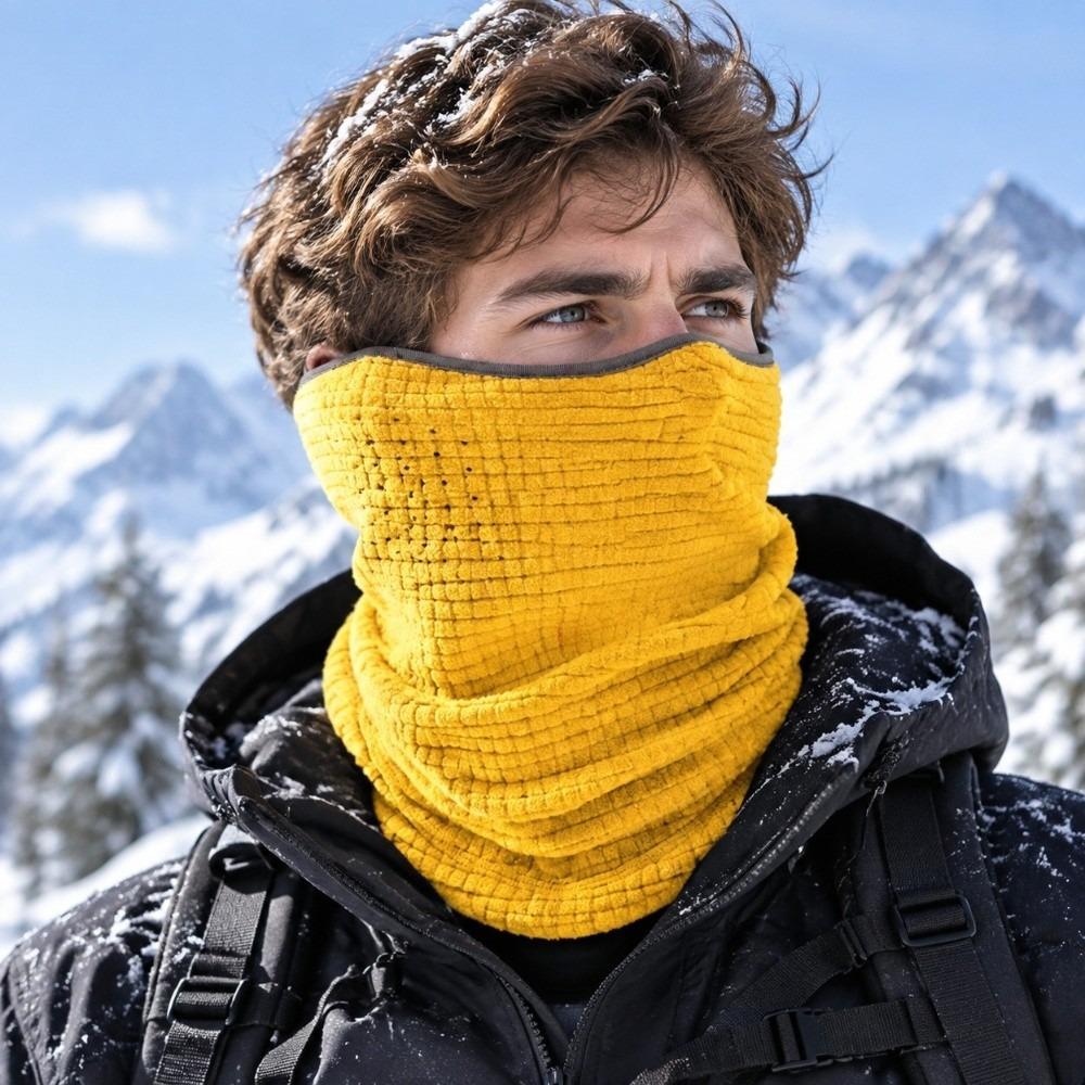 Thickened Fleece Scarf Soft Fleece Face Mask Tube Bandanas Thermal Collar  Adults