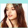 Fashionable Simulated Turquoise Decor Multi Layer Chain Design Women Headwear For Festivals
