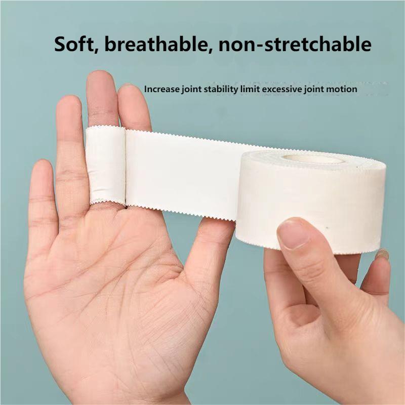Pure White Cotton Sport Binding Muscle Elastic Bandage Strain Injury Tape Bandage