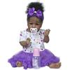 Black Reborn 22" Baby Dolls Girl Lifelike Reborn Toddler Babies African American