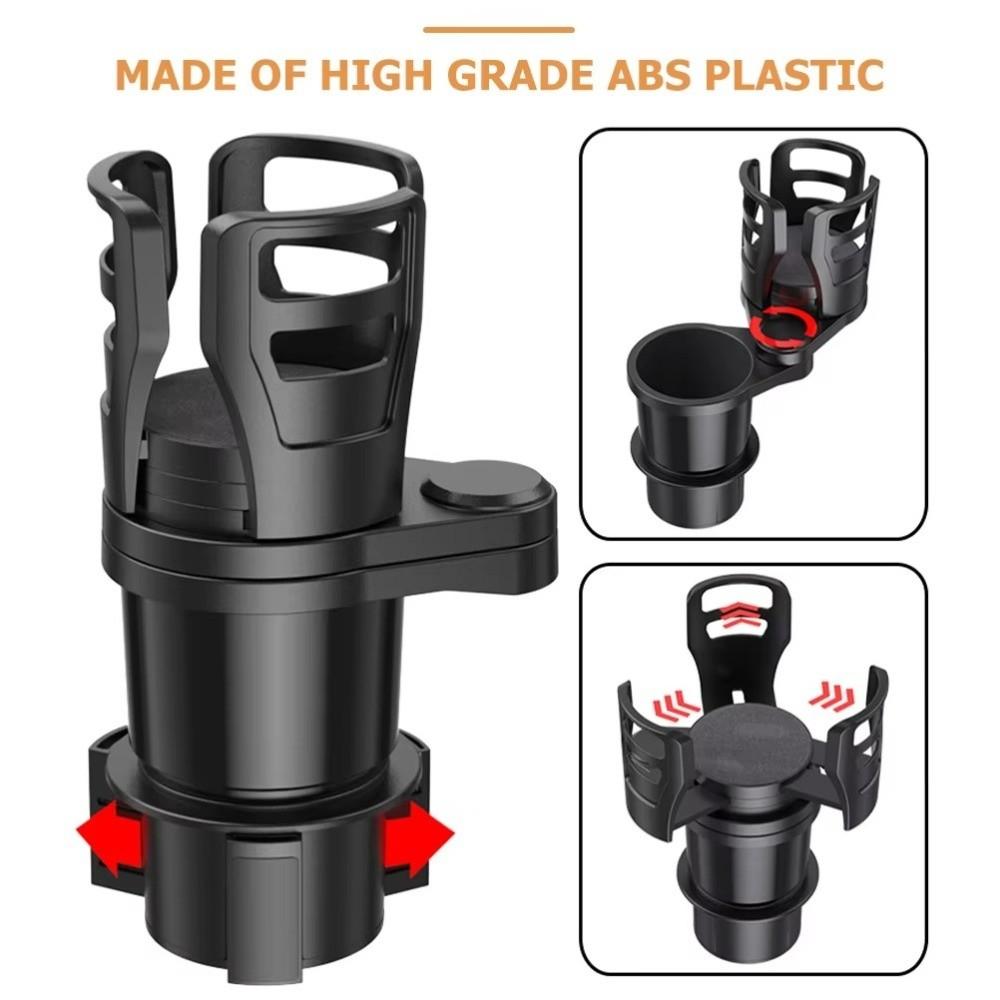 Adjustable Car Cup Holder Expander Multifunctional Dual Cup Holders with Phone Holder One-four Storage Racks for Car Adapter