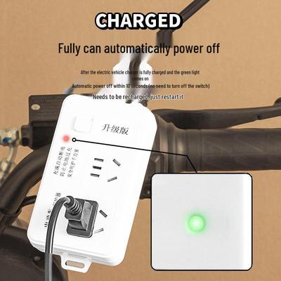 Smart Socket with Auto-Off Electric Vehicle Charging Protector – Anti-Overcharge Extension for E-Bikes