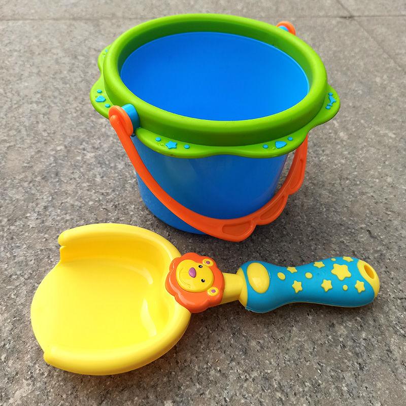 

Детский пляжный игрушечный костюм лопата ведро игра с землей детский инструмент для копания песка песок мальчики и девочки морской край сокровища 2-Piece Set Bucket+Shove