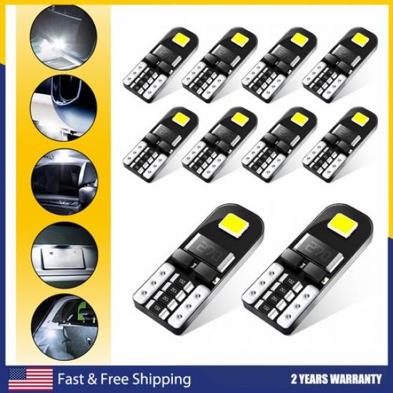 10 шт. AUXITO T10 194 W5W 168 SMD Белый светодиод CANBUS Без ошибок Клиновидная лампочка Y