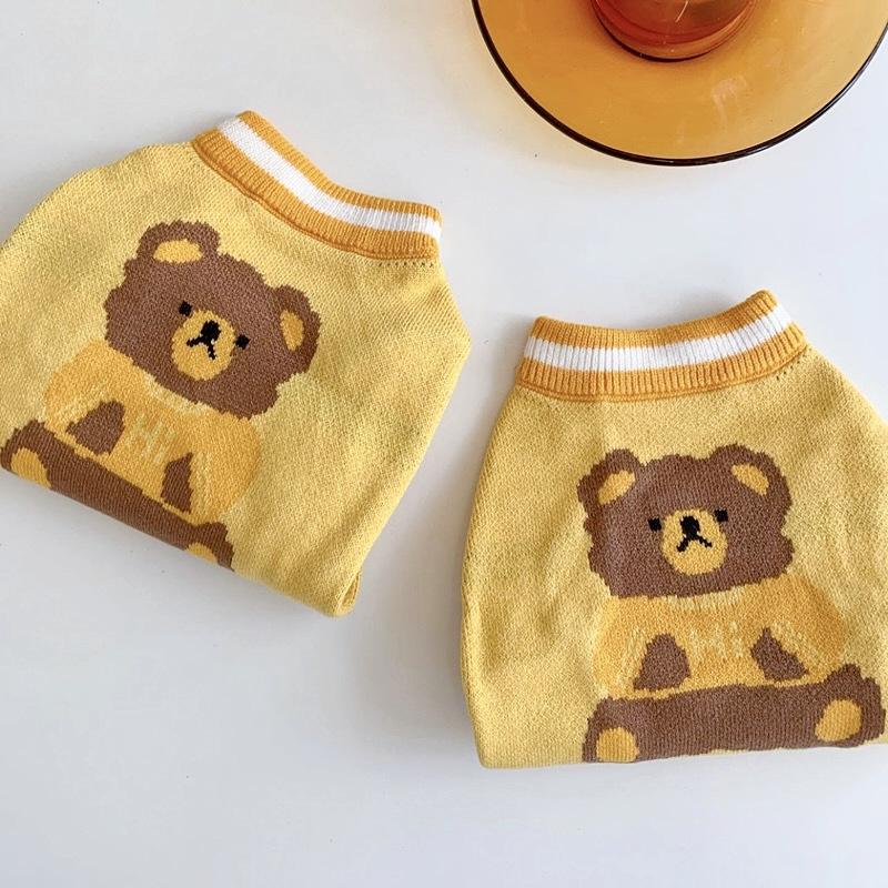 Pet Knitted Sweater Teddy Autumn And Winter Clothing Bichon Pomeranian Kitten Cat Yorkshire Warm Dog Clothes