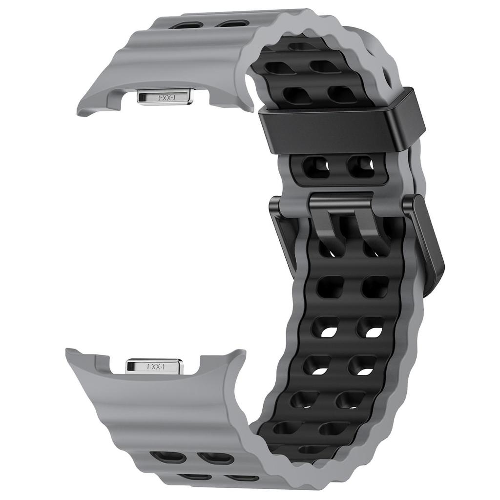 Marine Band for Samsung Galaxy Watch 8/8 Classic Ocean Strap Two-tone Silicone Band for Galaxy Watch 8 40 44mm Sport Bracelet