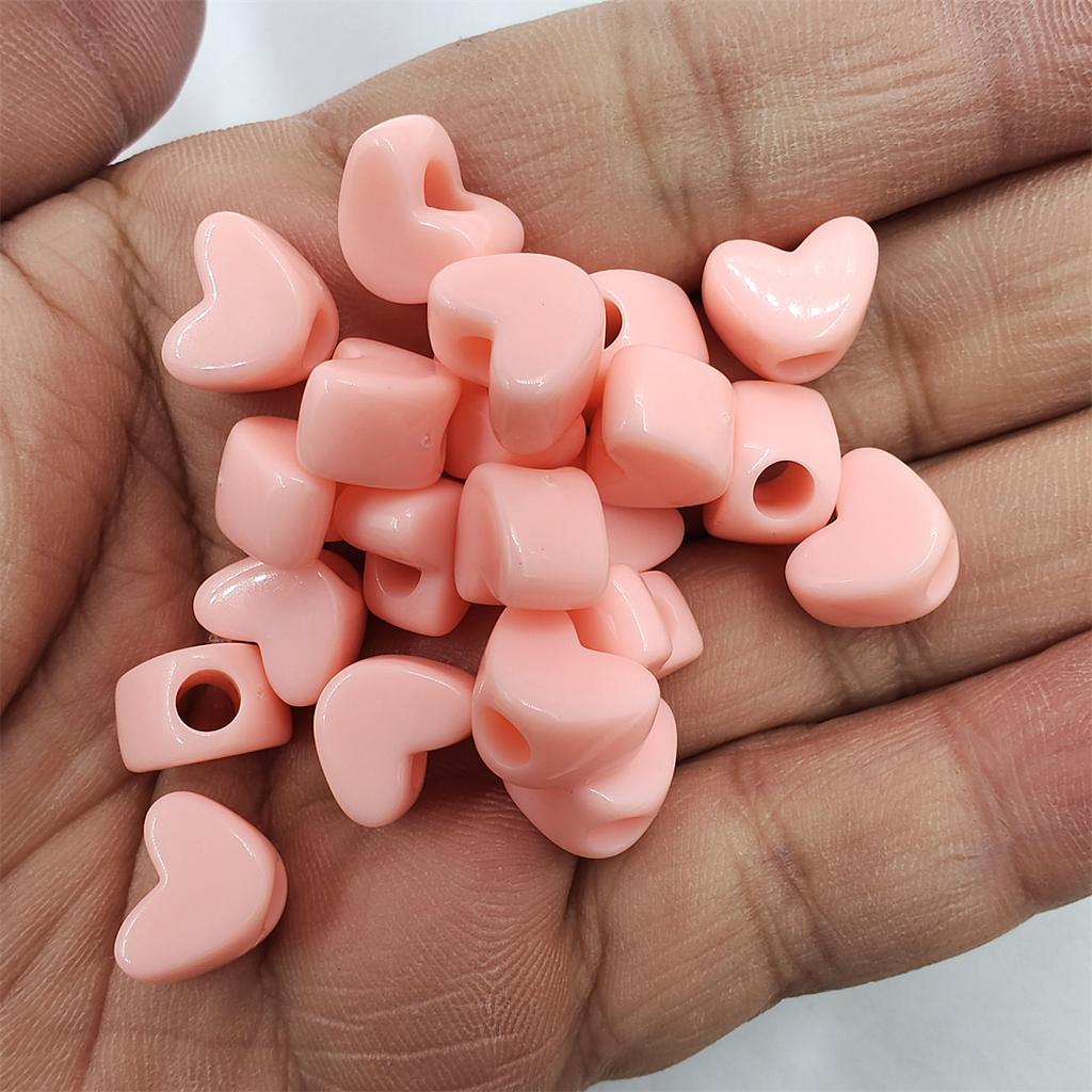 100ks 9*11mm Stereoskopický náramek srdce Náhrdelník Přívěsek Výroba šperků DIY pro volné korálky Candy Color