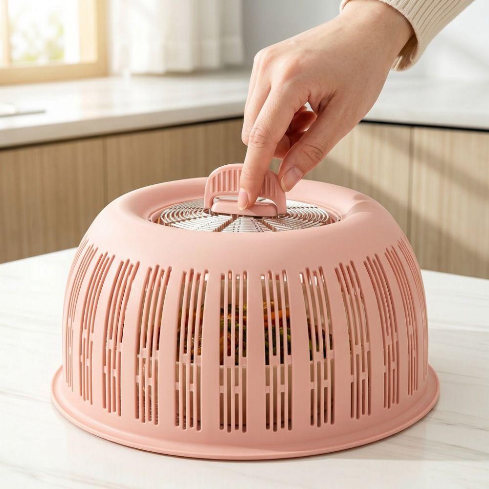Plastic Draining Basket 2-in-1 Fruit Basket Durable Food Protection Cover  Kitchen Use