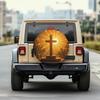 Sunrise Cross Tire Cover Durable Polyester Spare Wheel Protector