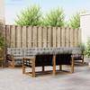 Outdoor Sofa Set with Cushions 7 pcs Natural and Light Grey