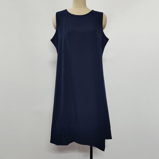 Women's Summer Dress Casual Sleeveless Crew Neck Midi Dress Holiday Travel Shift Sundress