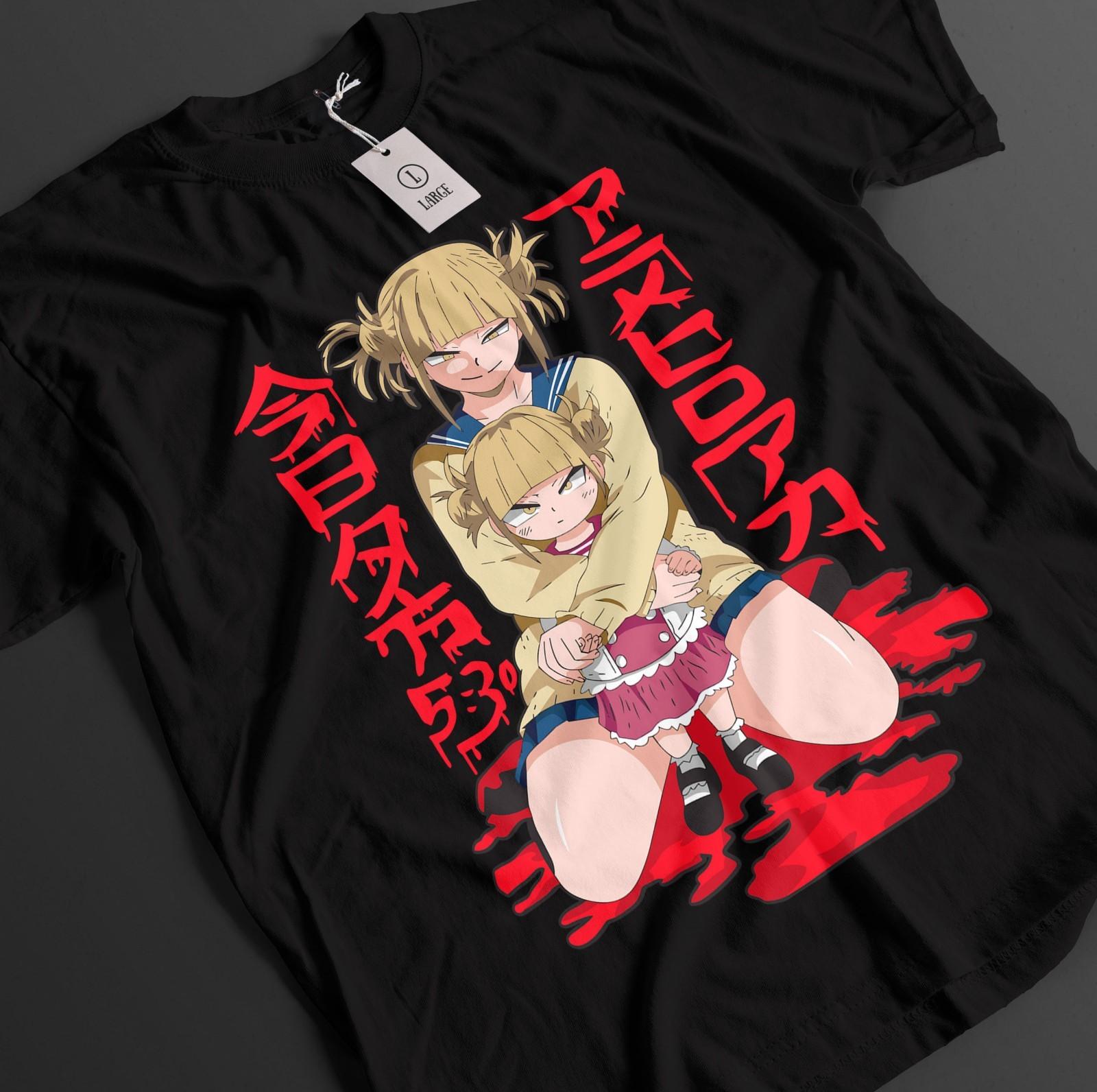 Футболка My Hero Academia Himiko Toga Футболка Deku Top Todoroki MHA Waifu Футболка унисекс 2XL