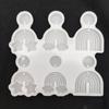 Flexible Silicone Earring Making Mold Rainbow Shaped Earring Mold Soft Silicone Earring Mold for Creative Jewelry Making