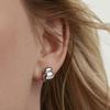Geometric Horn-Shaped Stud Earrings Women Sterling With 18K Gold Plating Modern Minimalist Fashion Jewelry