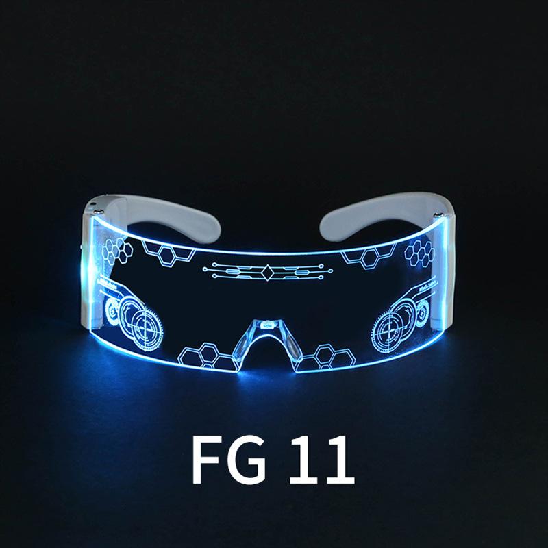 

Светодиодные светящиеся очки Tide Future Technology Sense Bar Jumping Disco Flash Charging Glasses