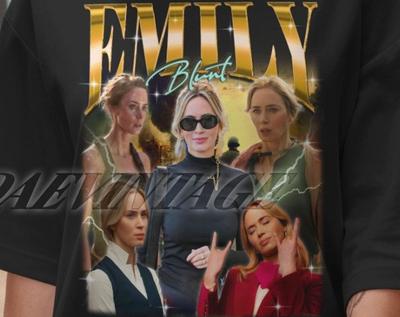Limitiertes Emily Blunt Vintage T-Shirt, Emily Blunt Fan T-Shirts, Emily Blunt Hommage T-Shirt, Emily Blunt Retro 90er Jahre Shirt, Emily Blunt Geschenk Merch