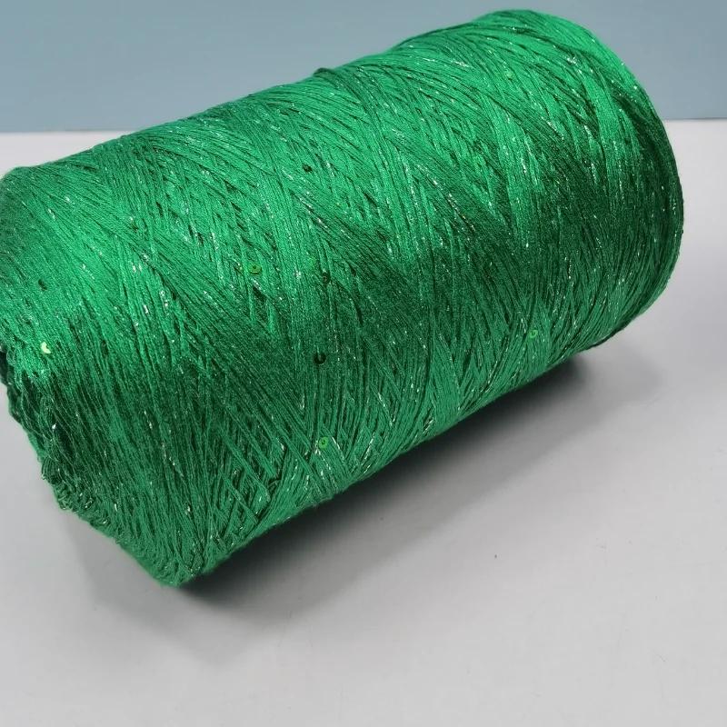 Glitter Mulberry Silk Cotton Thread 500g/Roll Glitter Bead Silk Lace Thread Soft Silky Spring/summer DIY Hand-woven Thread