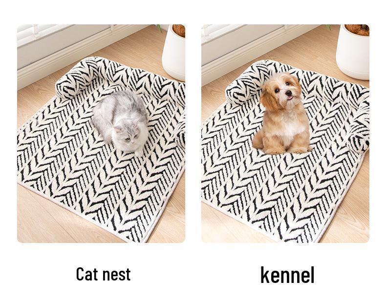 Plush Non-slip Pet Mat: Thickened Sofa Bed for Cats and Dogs
